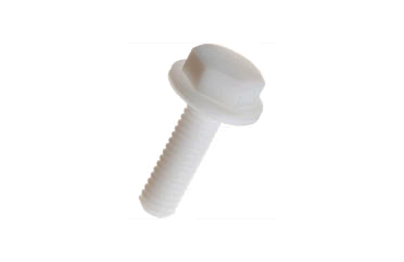 PTFE(樹脂製) 六角セムスボルト (PTFE座金付) TEBT-0000-T (白色不透明)